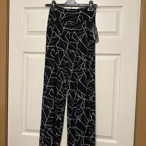 CLARA SUNWOO Black and White and Peach palateso/ wide leg pants